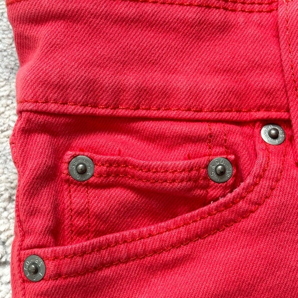 Levi’s Red/Orange Jean Shorts Size 3 - Picture 3 of 8